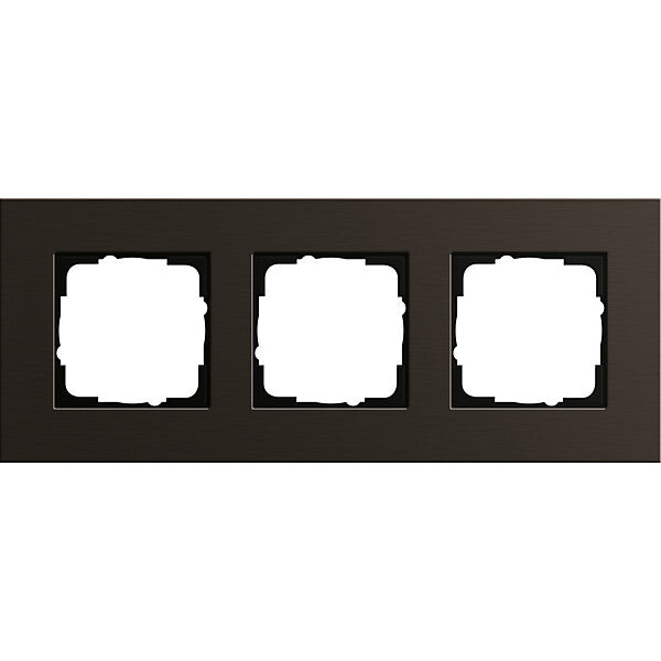 Gira Abdeckrahmen 3-fach aluminium braun 0213127